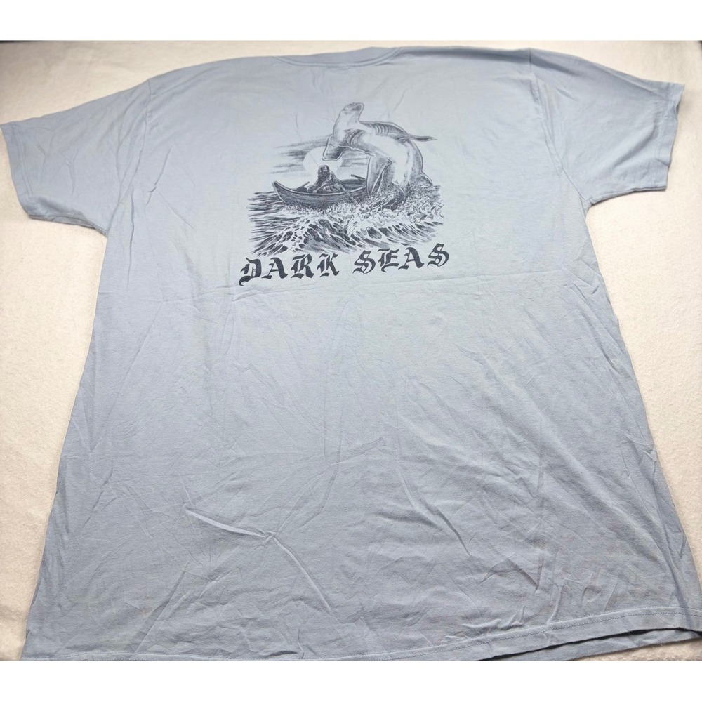 Dark Seas Division Mens XXL Light Blue Hammerhead Shark Reaper Graphic T-Shirt